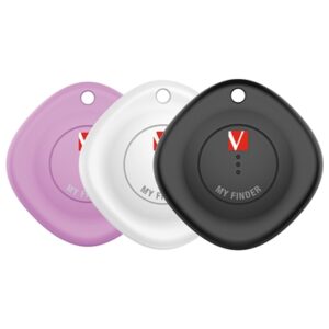 Verbatim (32132) MYF-03 My Finder Bluetooth Item Finder 3 Pack Black /White / Purple