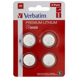 Verbatim (49532) CR2025 Battery Lithium 3V 4 Pack