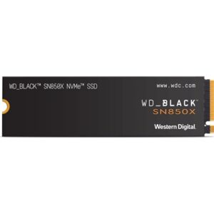 WD Black SN850X (WDS200T2X0E) 2TB NVMe SSD, M.2 Interface, PCIe Gen4, 2280, Read 73000MB/s, Write 6300MB/s, 5 Year Warranty