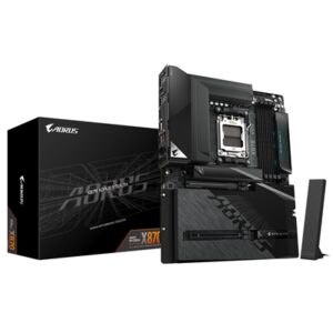 Gigabyte X870 AORUS STEALTH AMD AM5 Socket Motherboard, ATX, 4x DDR5 Slots, 4x M.2 Socket, 5GbE LAN, Wi-Fi 7, 1x HDMI Port / 2x USB-C (USB4)